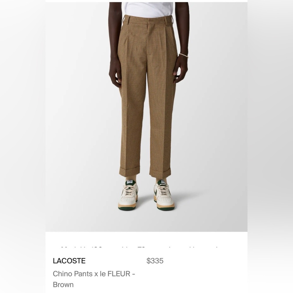 Lacoste x Golf le Fleur Tyler the Creator  tapered Checked Pants